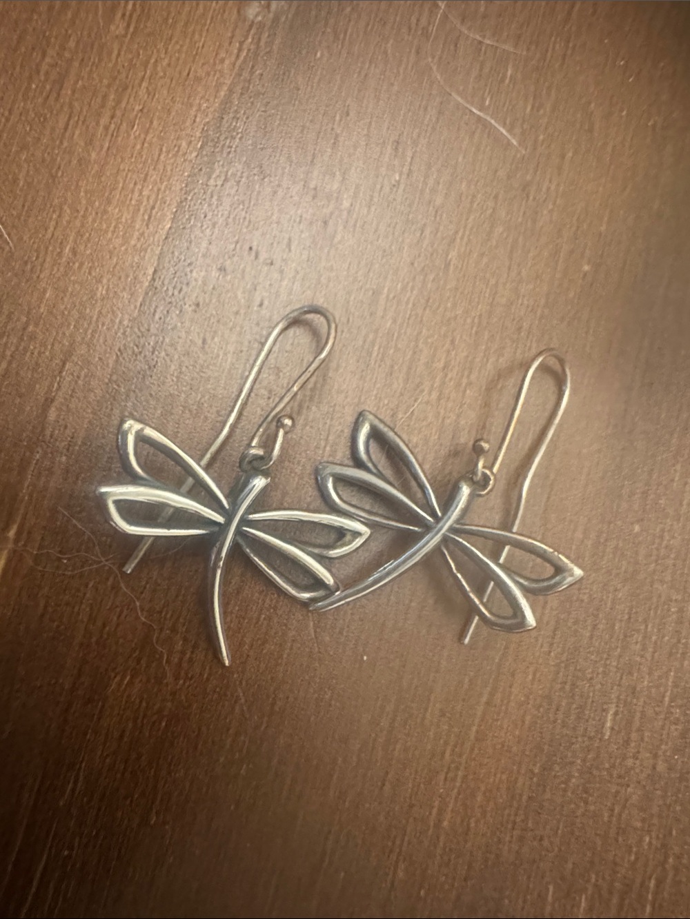 James Avery Retired Silver Dragonfly Dangle Earrings